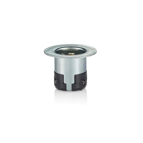 CS6377 Grounding Non-NEMA Locking Flanged Inlet, 125 V AC, 50 A, 2 Poles, 3 Wires, Gray Metal