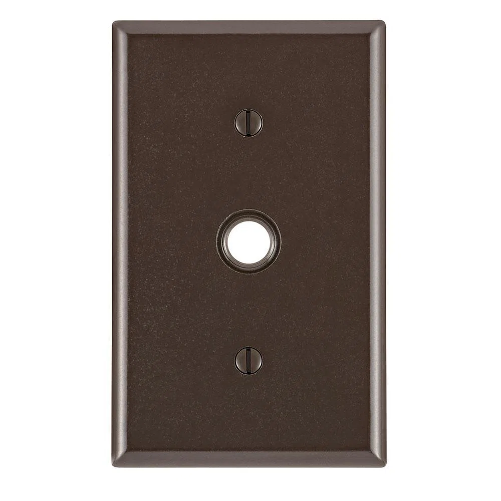 85018 Standard Size Traditional Wallplate, 1 Gang, 2-3/4 in W, Thermoset, Box Mount