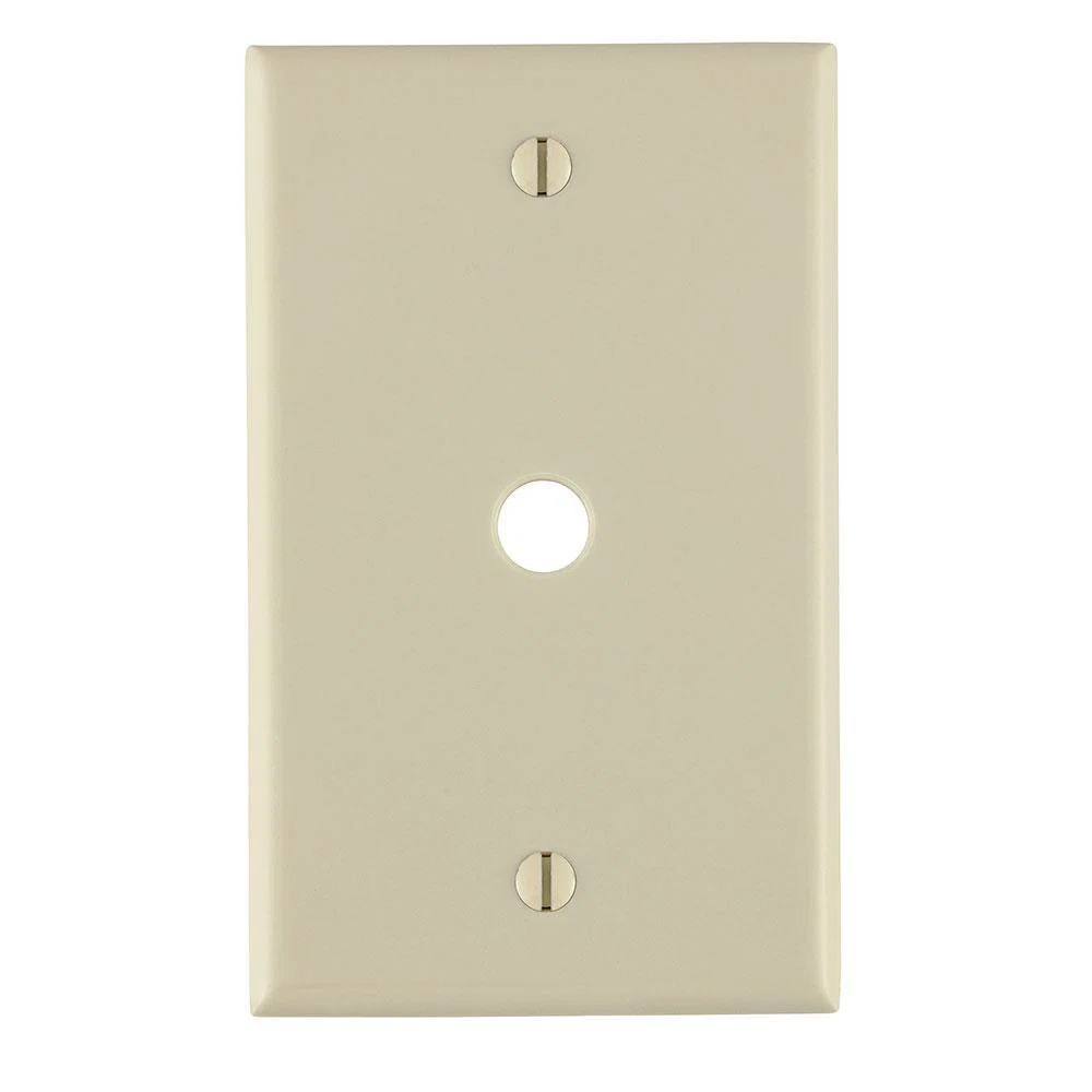 78013 Standard Size Traditional Wallplate, 1 Gang, 2-3/4 in W, Thermoset, Box Mount