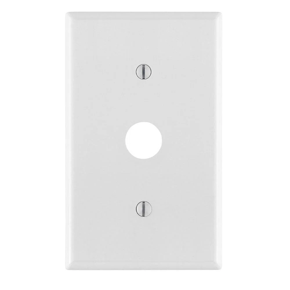 88037 Standard Size Traditional Wallplate, 1 Gang, 2-3/4 in W, Thermoset, Box Mount