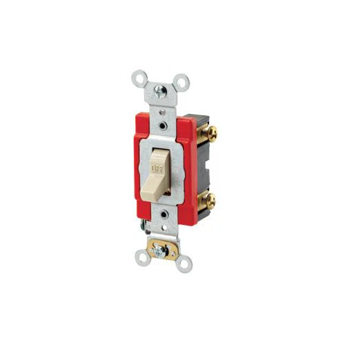 1221-7LI Illuminated-OFF Self-Grounding AC Quiet Toggle Switch, 277 V AC, 20 A, 1 hp Power Rating