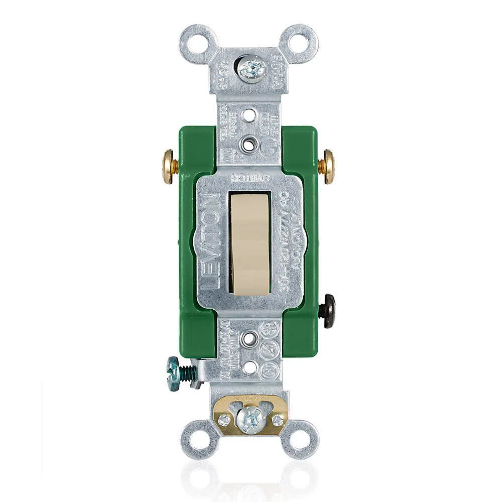 3033-2L 3-Way Extra Heavy Duty Toggle Switch, 120/277 V AC, 30 A