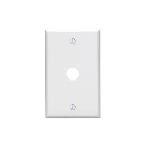 86017 Standard Size Telephone/Cable Wallplate, 1 Gangs, 2-3/4 in W, Thermoset, Box Mount