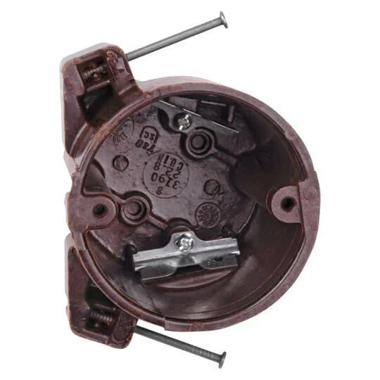 3190-C Carlon Nail-On Non-Metallic Ceiling/Fixture Outlet Box, Phenolic, 22.8 cu-in Capacity, 3-1/4 in D