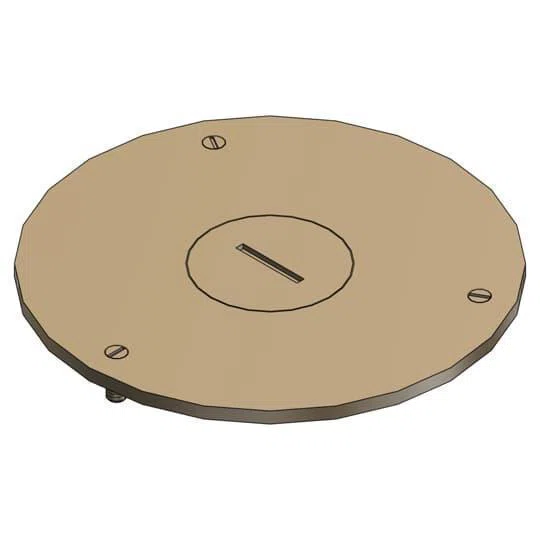 P-60-1 Steel City Cover Plate, 4 in Dia, Brass