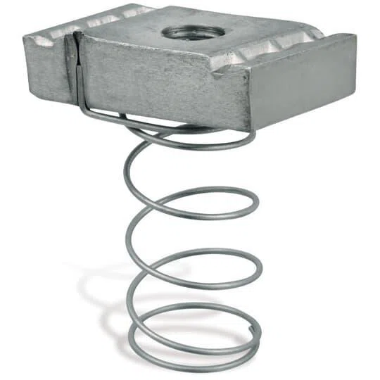 B-910-3/8 Kindorf Self-Aligning Channel Nut, 3/8-16 Thread, 5/16 in THK, For Use With All Channels, Steel