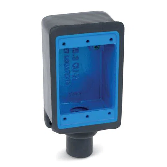 FD1-G Ocal Type FD Dead End Deep Style Device Box, Iron, 1 Gang, 1 Outlet, 1 Knockout