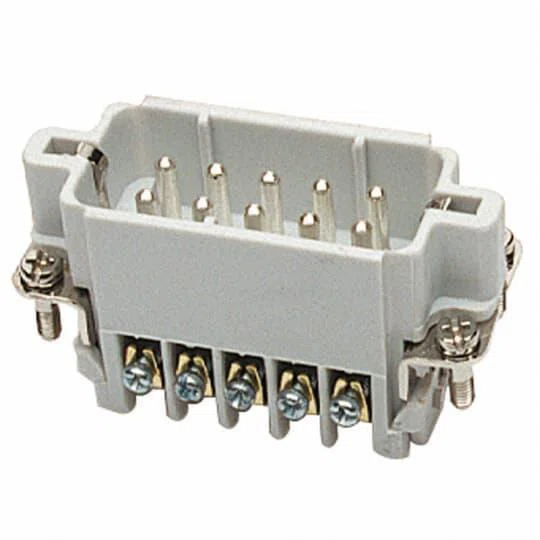 MS232A Pos-E-Kon A Series Compact Terminal Insert, 32 Positions, 20 to 14 AWG Wire, Male Screw Connection, Glass Filled Thermoplastic
