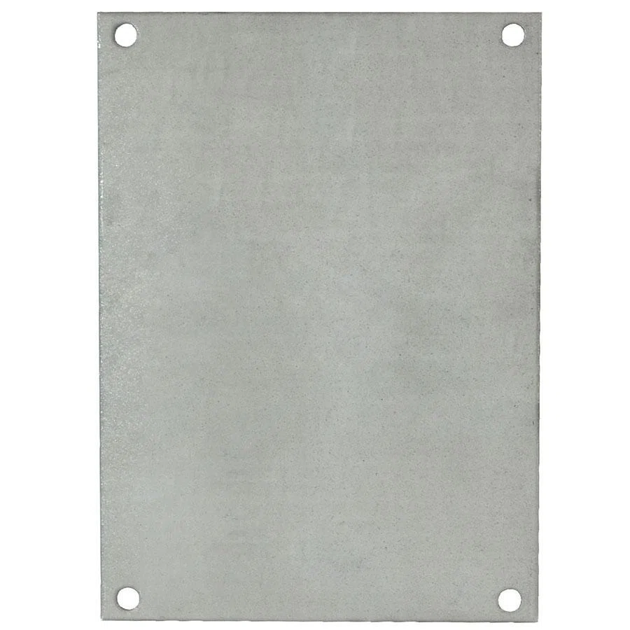 PG86 Rectangular Enclosure Back Panel, 4.88 in W x 6-3/4 in H, Galvannealed Steel, Silver