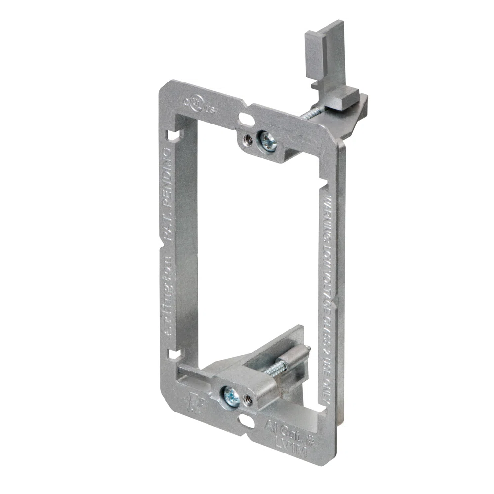 LV1M LV Series Heavy-Duty Low Voltage Mounting Bracket, For Use With Low Voltage Class 2 Cable Management, Fastened Mount, Zinc