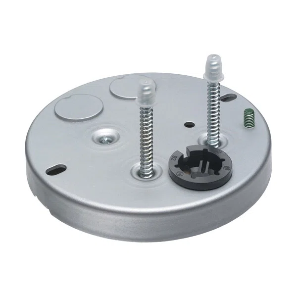 FBS405T Fan/Fixture Mounting Box With Knockout, Steel, 6 cu-in Capacity, 0.57 in H