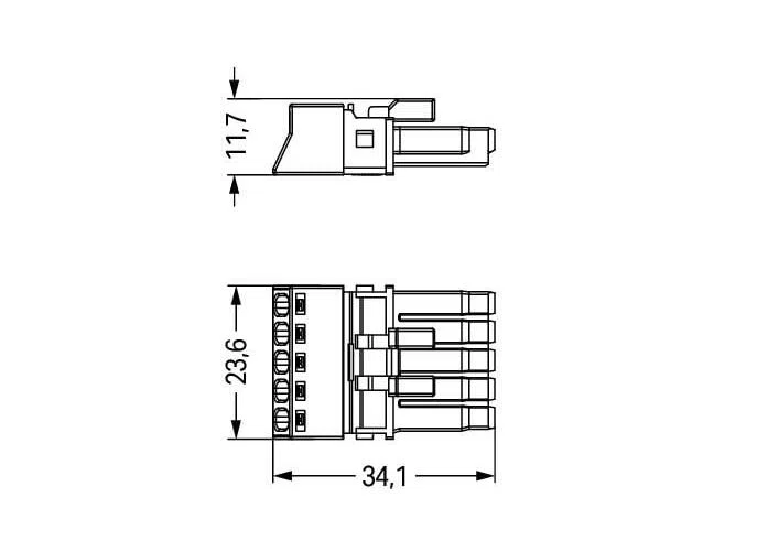 890-205 Operating Tool Socket, 400 V, 22 to 16 AWG Wire, 0.173 in, Polyamide (PA66)