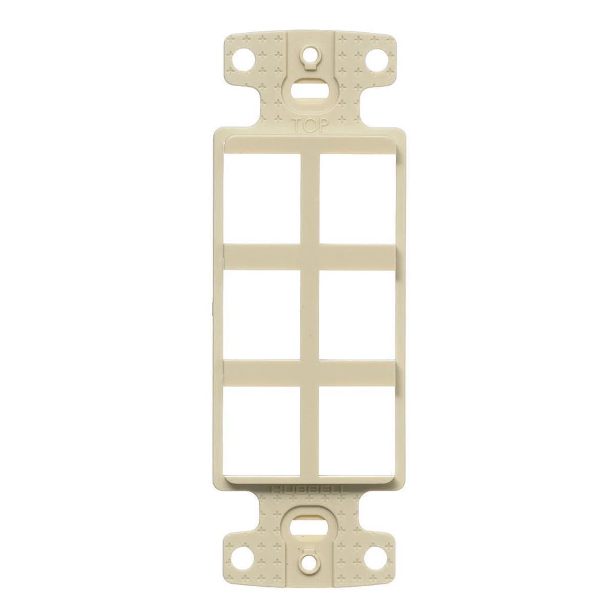 NS616I Standard Decorator Keystone Frame, 1 Gangs, 6 Ports, High-Impact Thermoplastic, Ivory