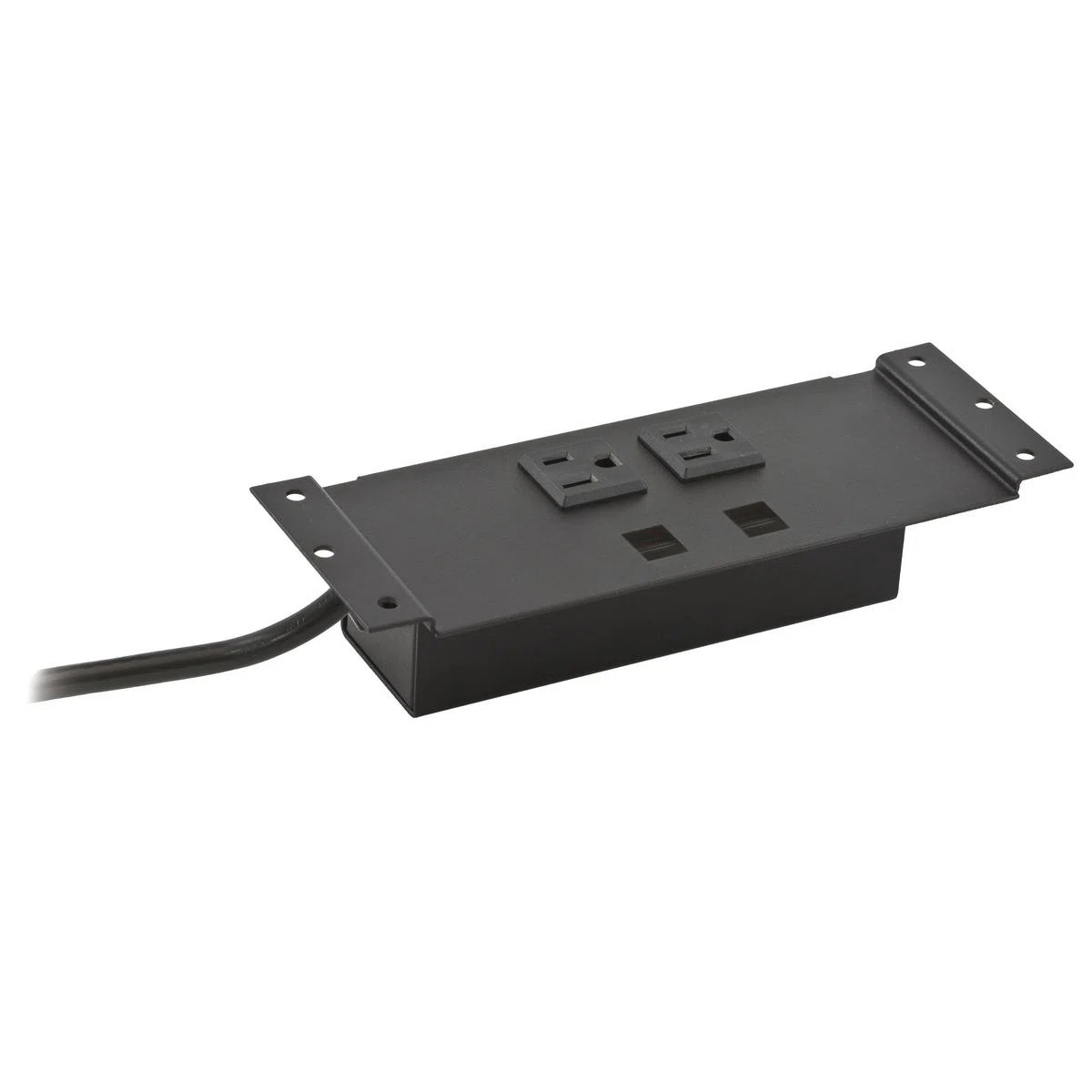 WSBF22BK Grommet Style Standard Work Surface Box, Composite, 4 Outlets