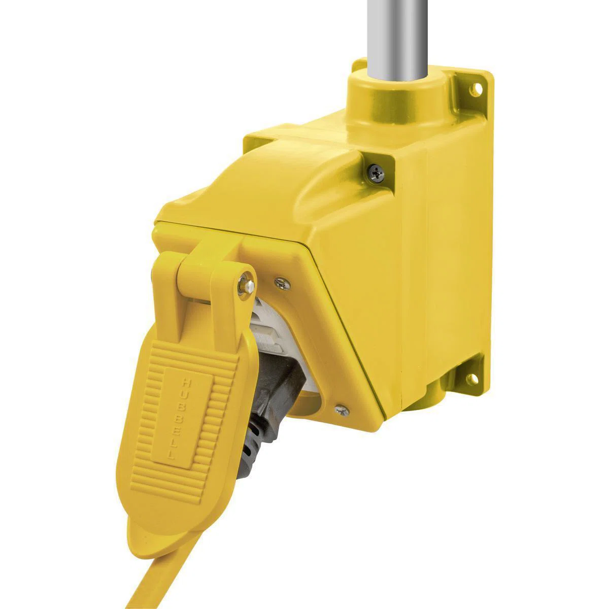 HBL60CM83A Non-Metallic Standard Watertight Molded FD Box, Thermoplastic, 22 cu-in Capacity, 1 Gangs, (1) Outlets, 5.92 in L x 2.77 in W x 3.53 in D