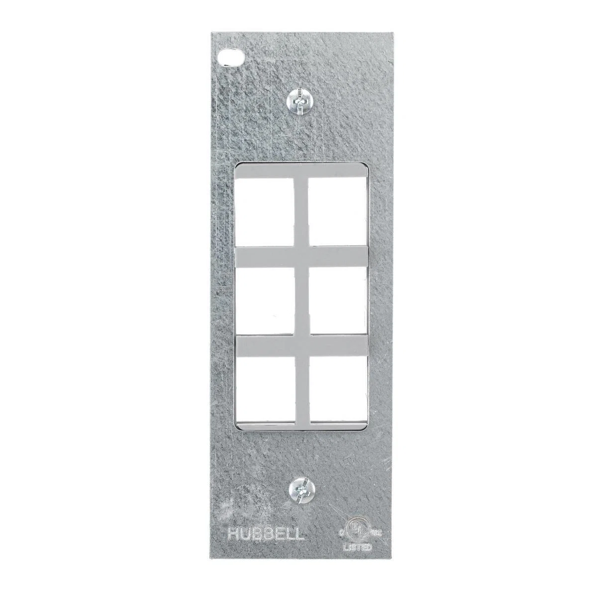 FB10MPKEY CFB10 Standard Sized Mounting Plate, 1.32 in L x 2.64 in W, 10 Gangs, Galvanized Stamped Steel