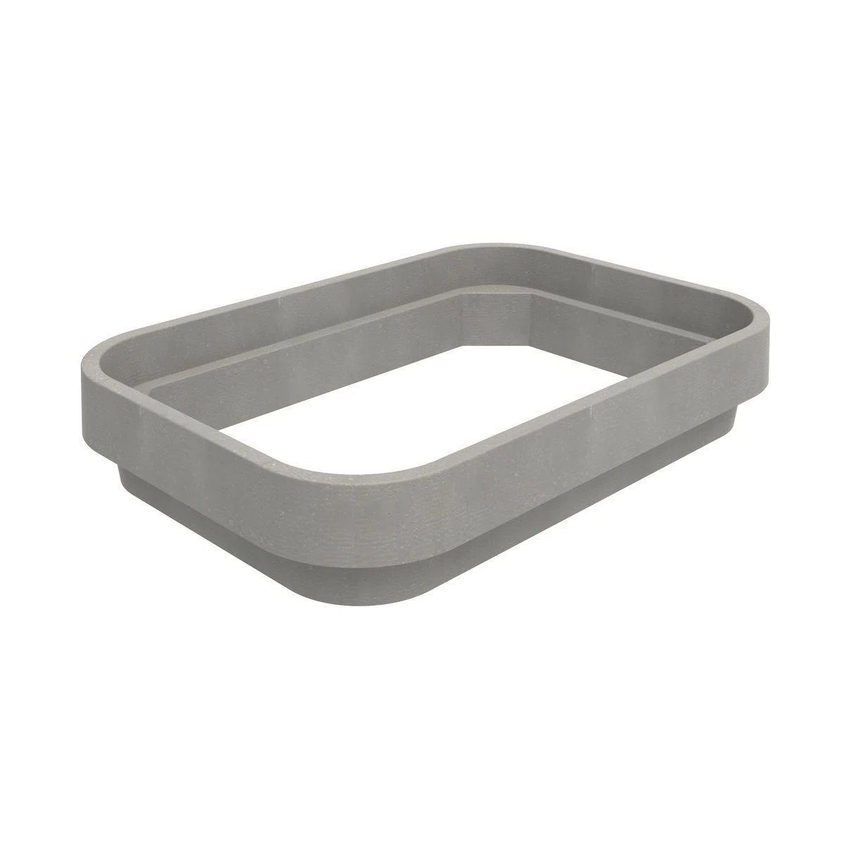 PG1730ED03 Adjustable Grade Extension Non-Insulated Open Bottom PG Style Stackable Standard Straight Wall Tier-22 Underground Enclosure Box, 30 in L x 17 in W x 3 in H, Monolithic Polymer Concrete