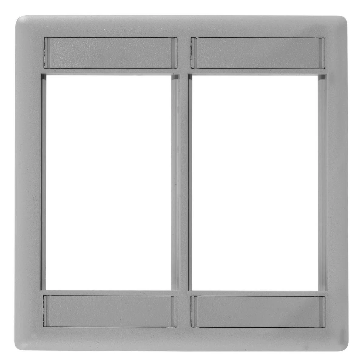 IMF2GY Modular Plate Frame, 2 Gangs, 12 Ports, ABS, Gray, For Use With iSTATION 6-Unit Modules
