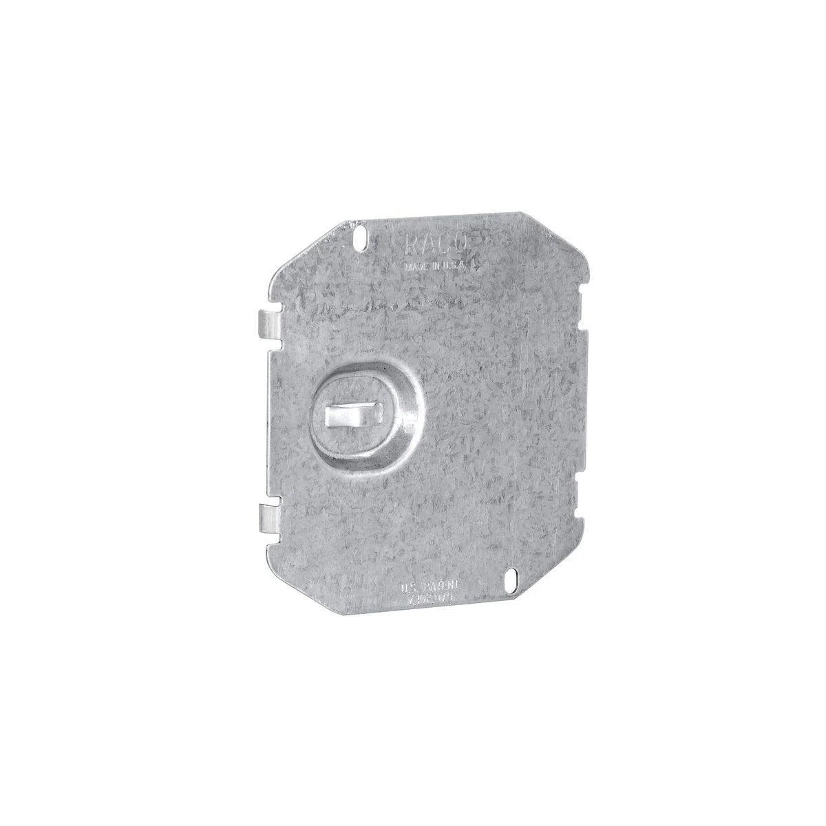 702F 2-Device Flat Protector Plate, 3.631 in L x 3.686 in W, Steel