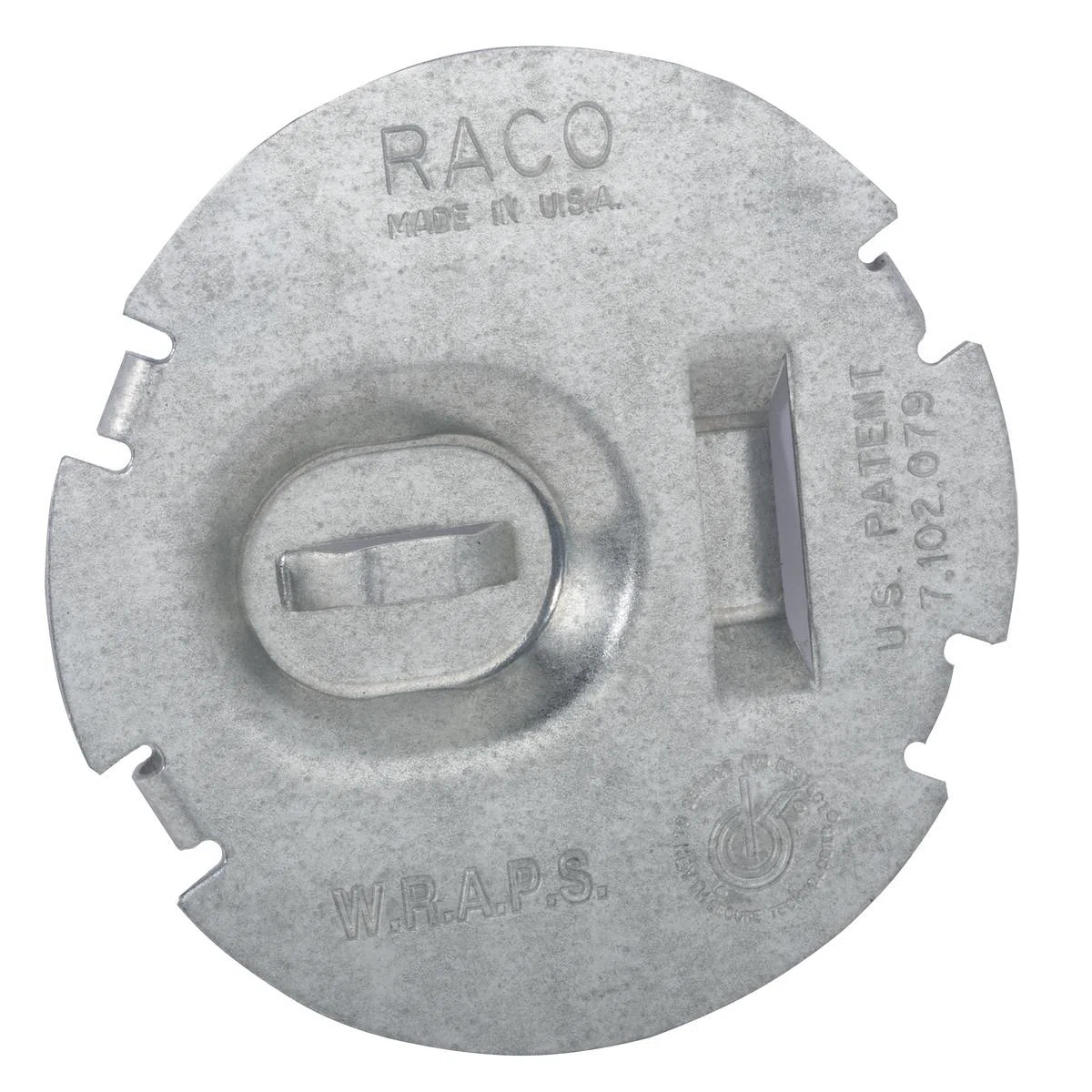 700F Flat Cable Protector Plate, 2.938 in Dia, 0.22 in D, Steel