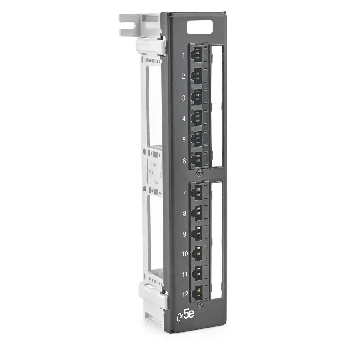 HP5E12 1RU Universal Patch Panel, 12 Ports, Cat 5e, Steel