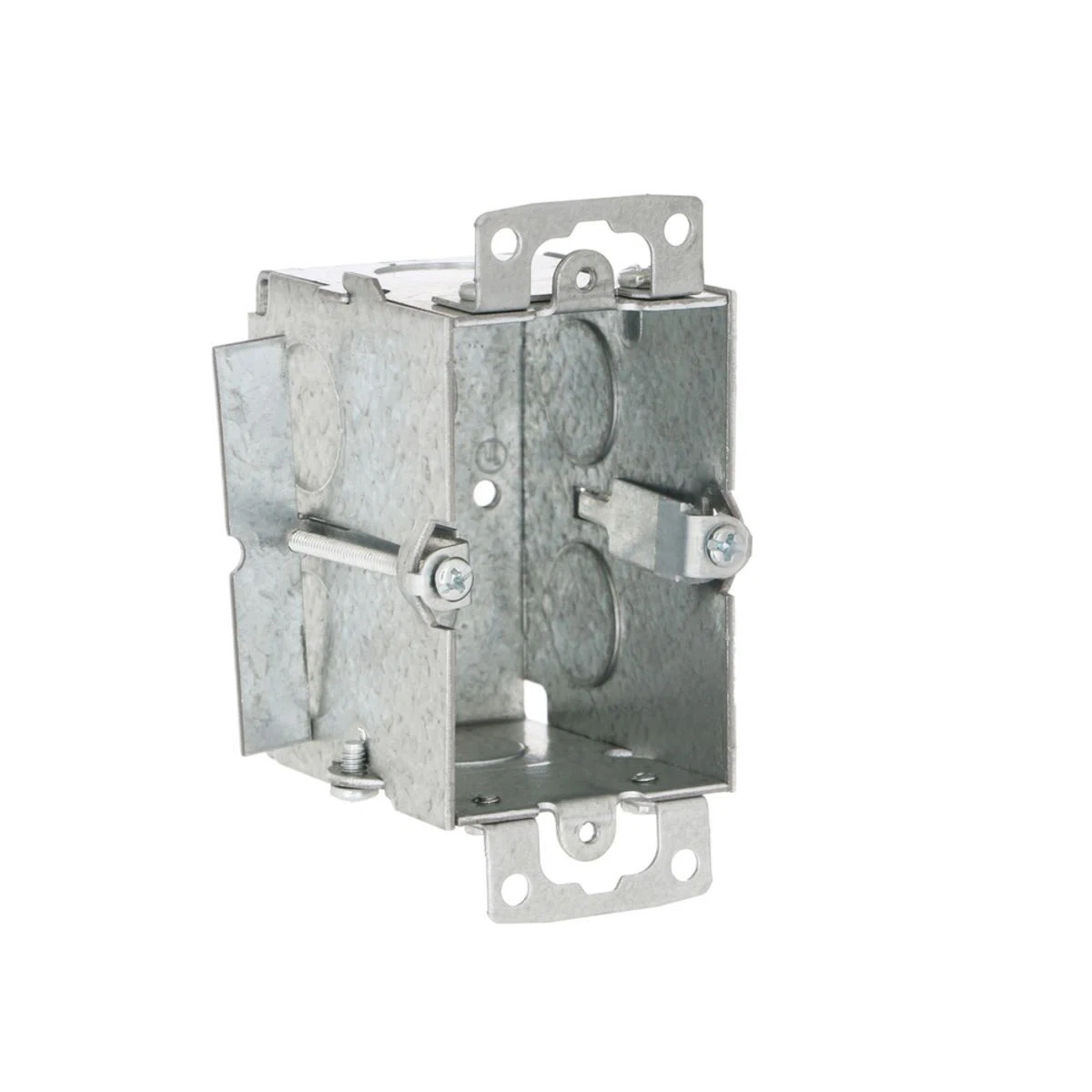 509 Gangable Switch Box, Steel, 12.5 cu-in Capacity, 1 Gang, 1 Outlet, 4 Knockouts