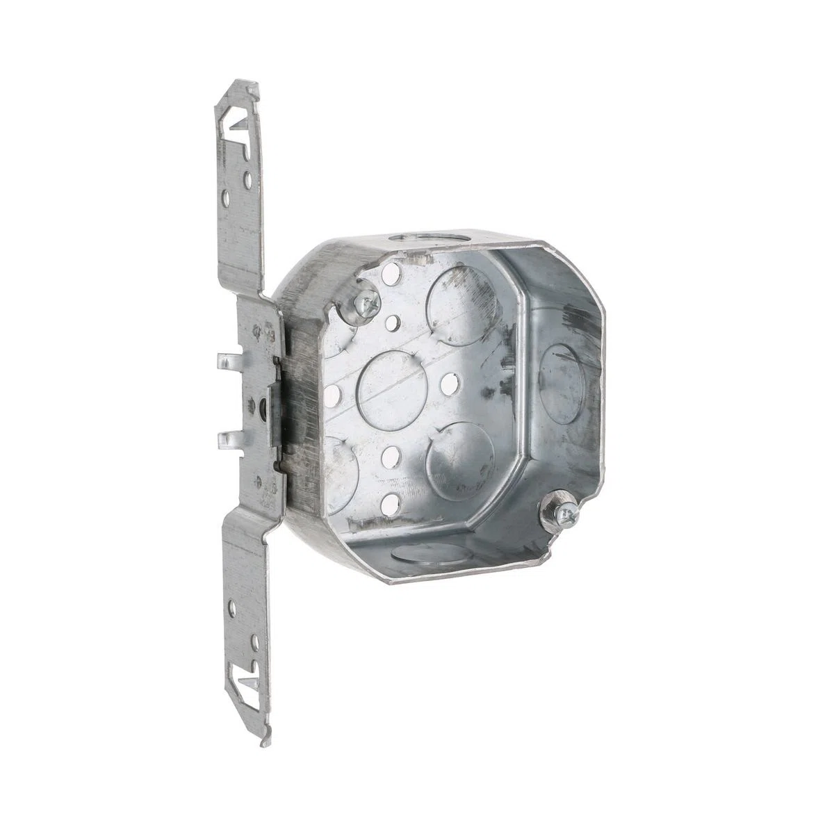 161 Octagon Box, Steel, 15.5 cu-in, 8 Knockouts