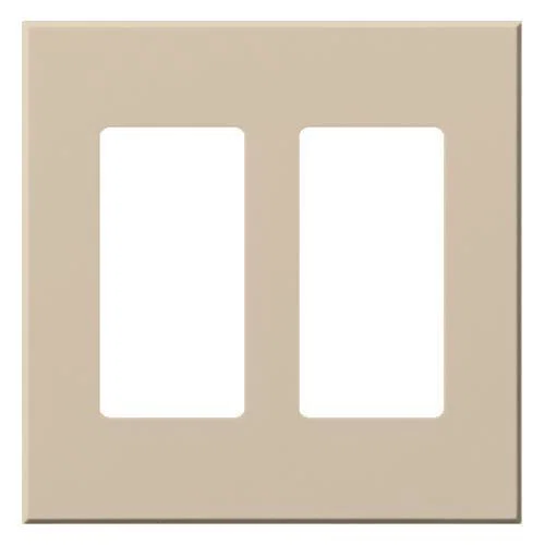 VWP-2R-TP Decorative Wall Plate, 2 Gangs, 4.56 in, Plastic, Taupe