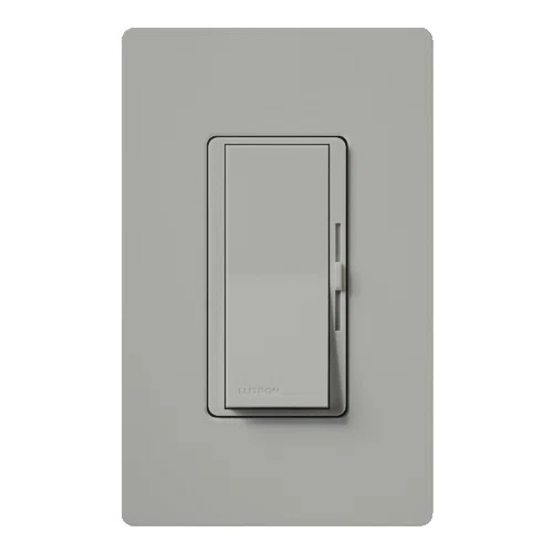 DVSTV-GR Diva 3-Way Dimmer Switch, 120 to 277 V AC, 8 A/50 mA, 1 Poles, On/Off Operation, Gray