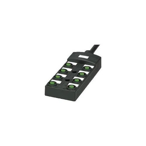 V1-8A-E2-10M-PUR V1 Splitter Box, For Use With For Drag Chains and Abrasion Resistant, 24 V DC, 5 mA, PBT, Black