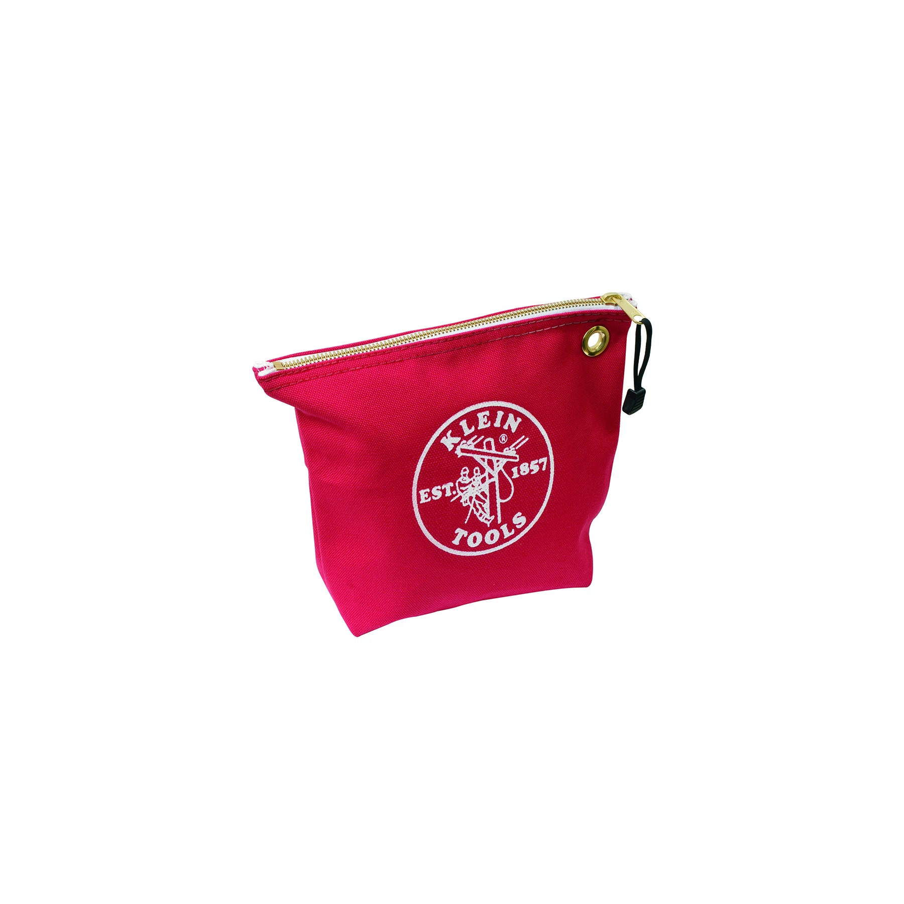 5539RED Consumable Zipper Bag, #8 Canvas, Red