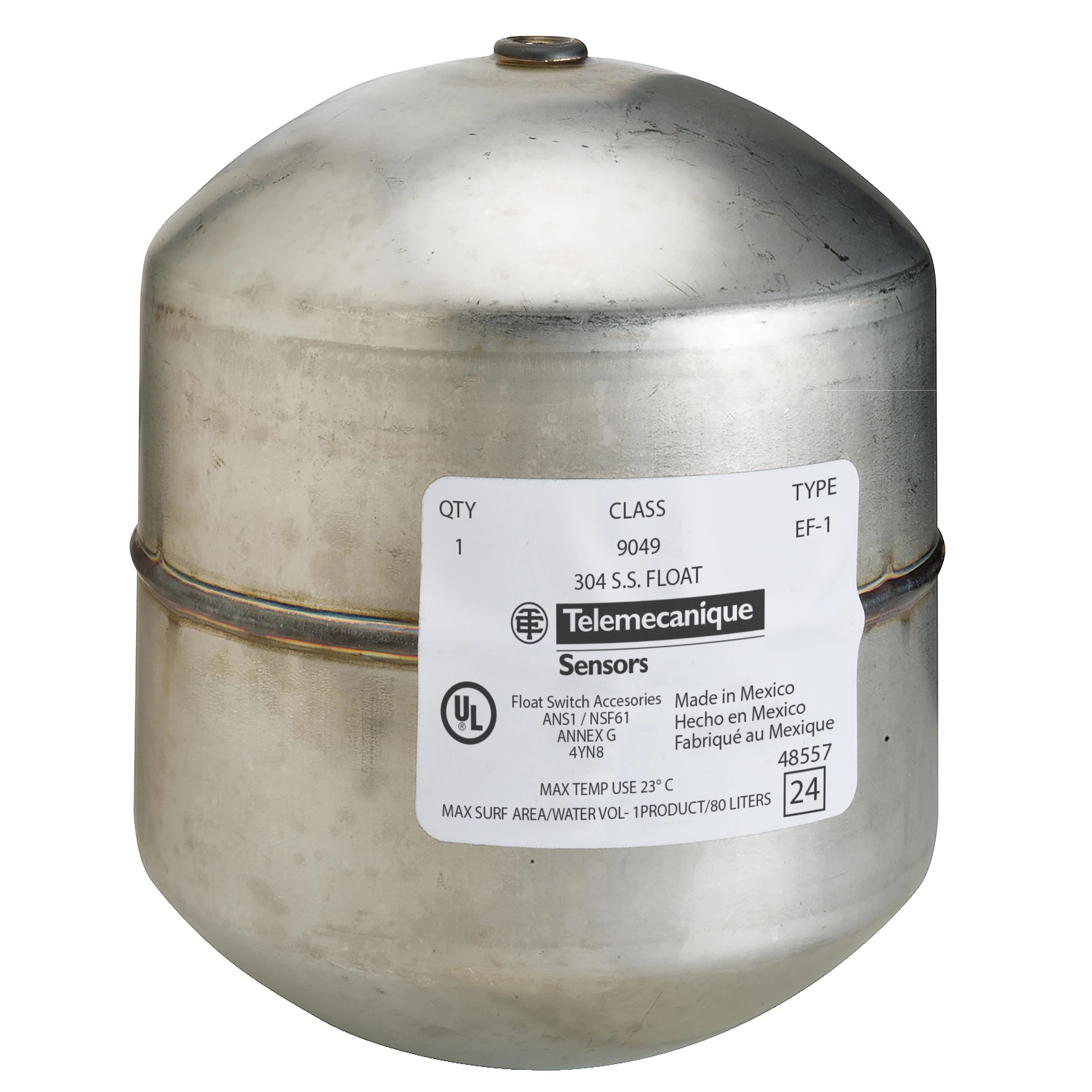 Float, 9049, switch accessory stainless steel 316