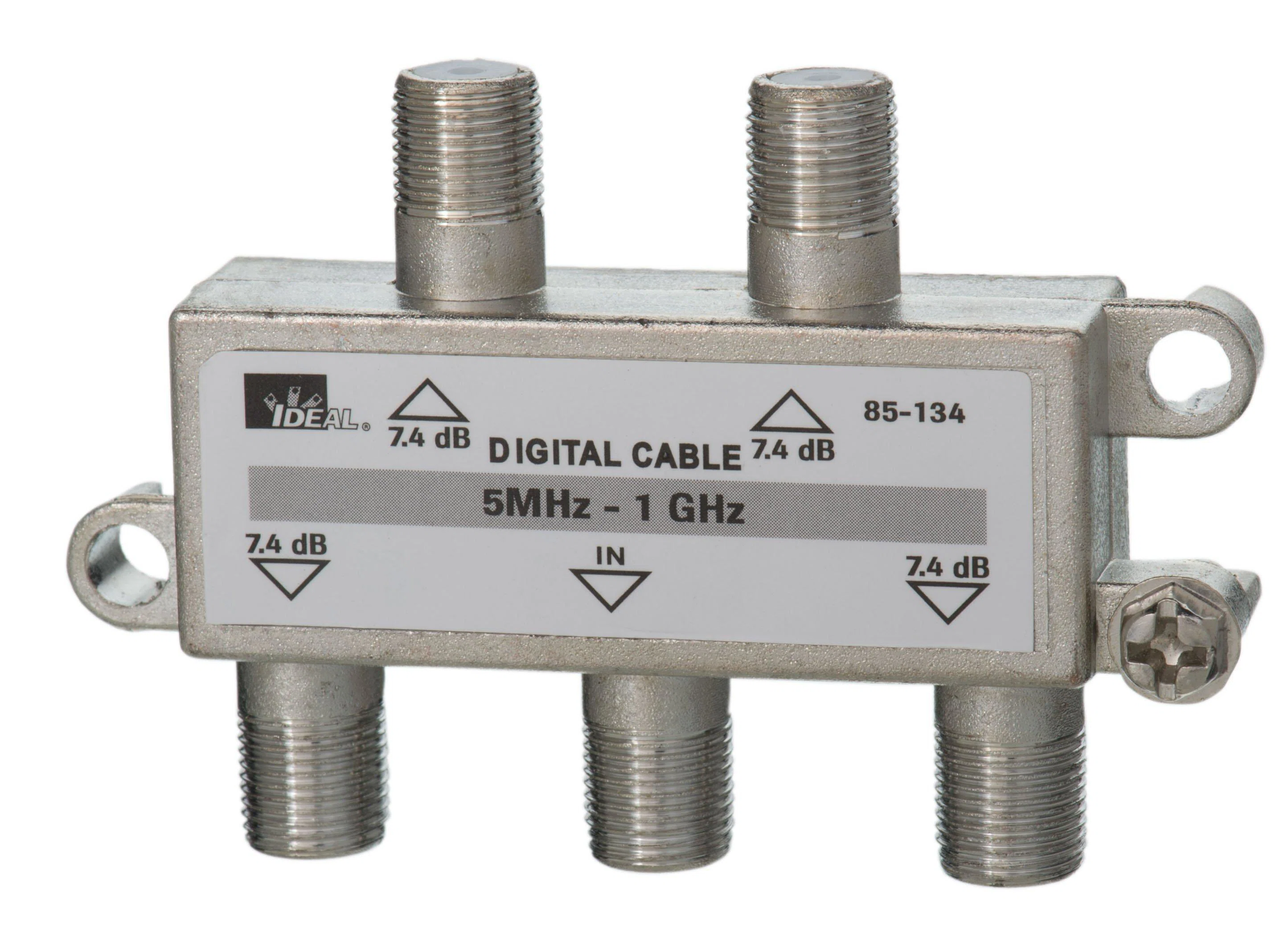 85-134 4-Way High Performance Digital Cable Splitter, Female Connection