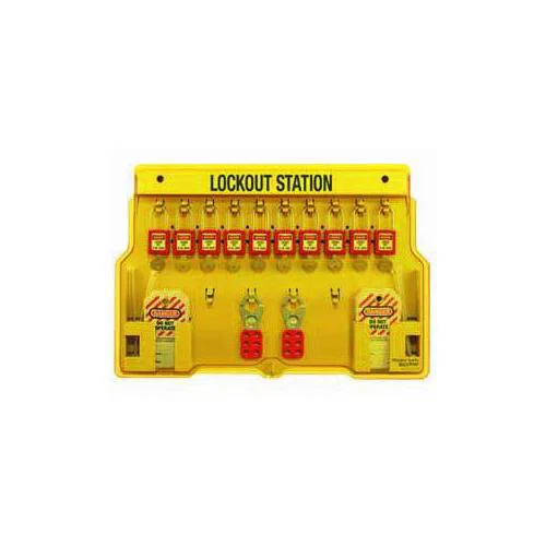44-806 Lockout Station Kit, 36 Pieces, 10 Padlocks