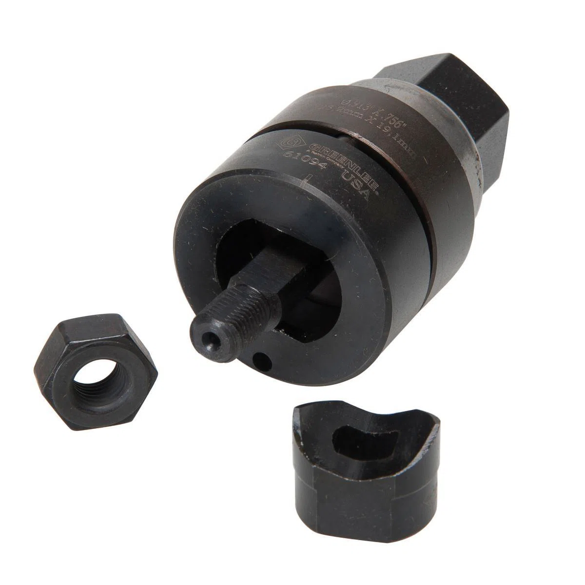 61092 Type D Double Knockout Punch Unit, 0.913 in Dia