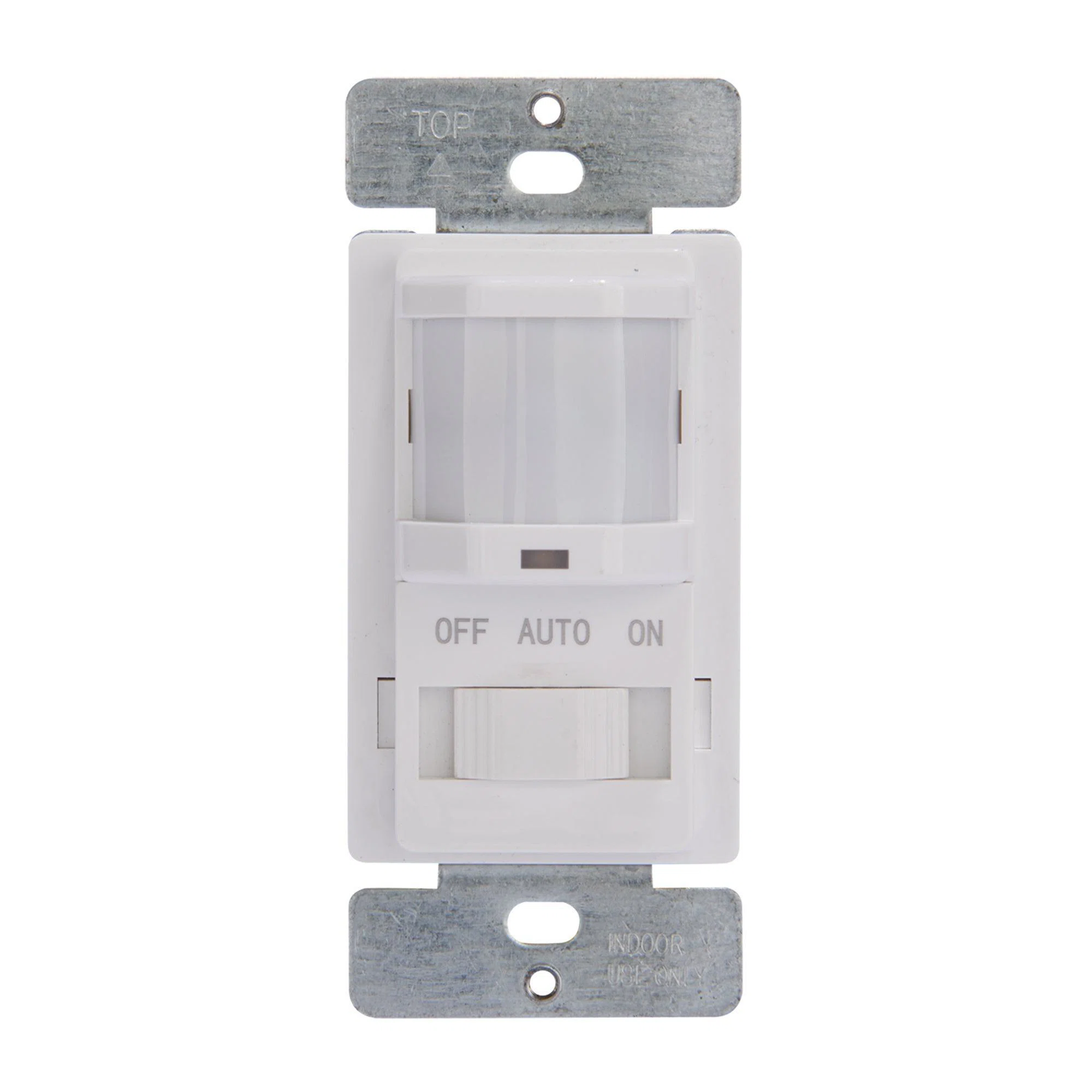 IOS-DSIF-WH Electronic Line Voltage Magnetic Occupancy Sensor Switch With Manual Override, 120 V AC, Passive Infrared Sensor, 980 sq-ft Coverage, 150 deg Viewing, Wall Mount