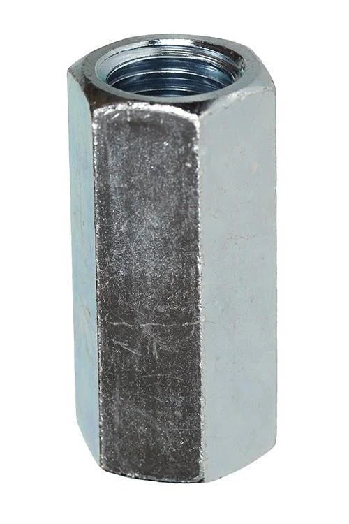 RC5 Rod Coupling Nut, UNC 5/8-11 Thread, 2-1/8 in L Coupling, Steel, Zinc Plated