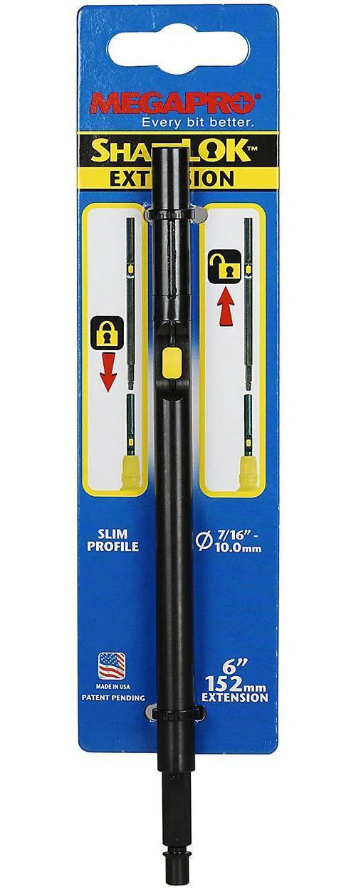 D6EXTSL6C Megapro ShaftLoc Extension, 3/8 in Drive