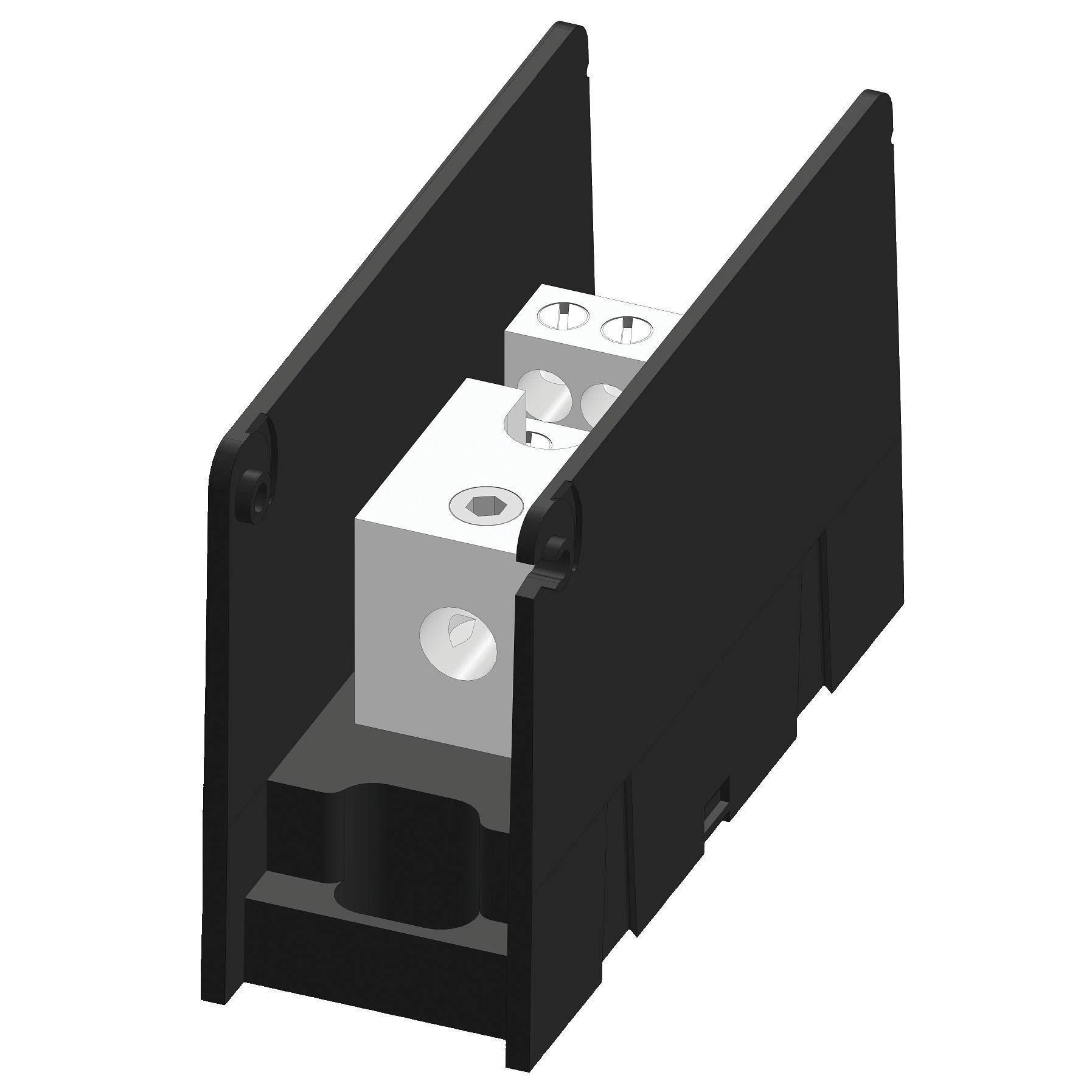 MPDB67461 Intermediate Open Style Power Distribution Block, 600 V AC, 380 A, 1 Pole, 4 AWG to 500 kcmil Wire, Polycarbonate