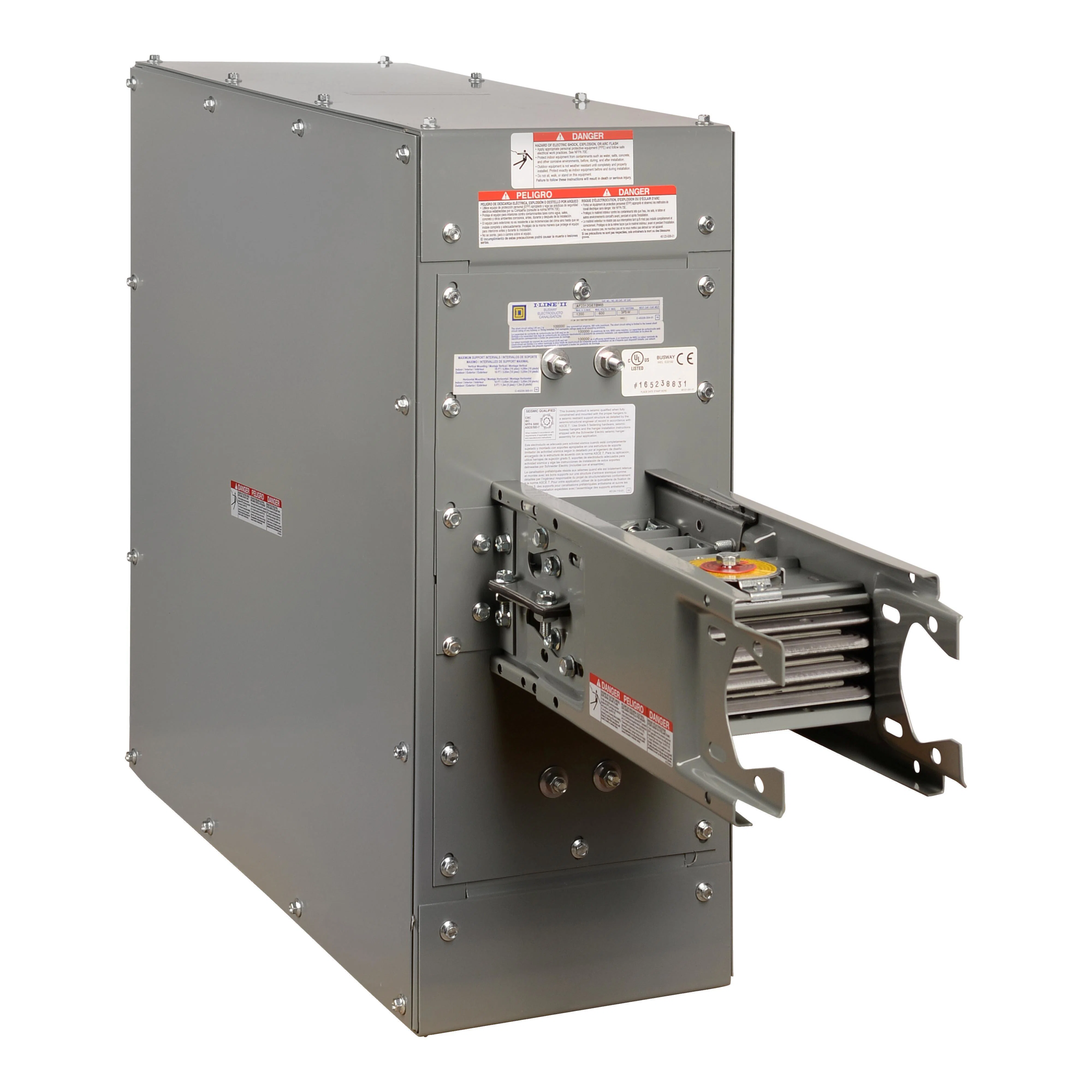 CF2530GETBMB I-Line 3-Phase 4-Wire Bolt End Busway End Cable Tap Box, 3000 A, 5 Poles, For Use With II Feeder Busway
