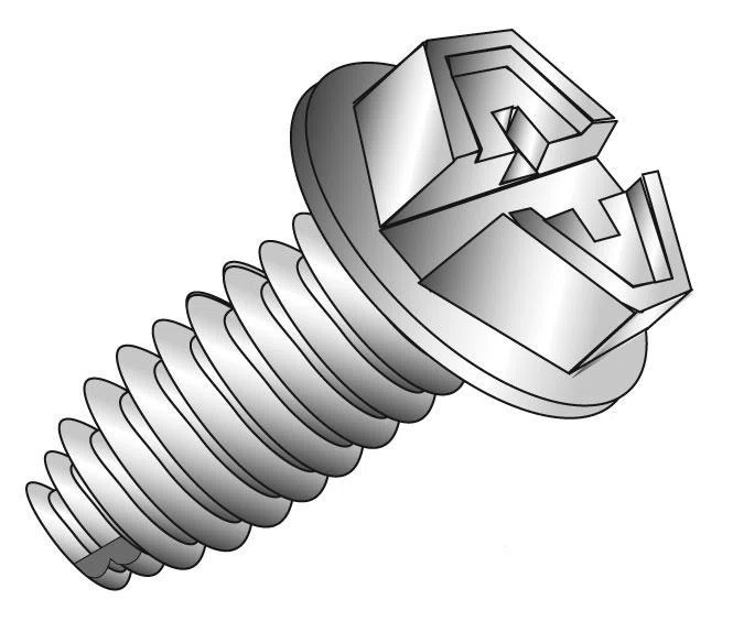 80006 Grounding Screw, #10-32 Screw, 3/8 in OAL, Phillips/Slotted Drive