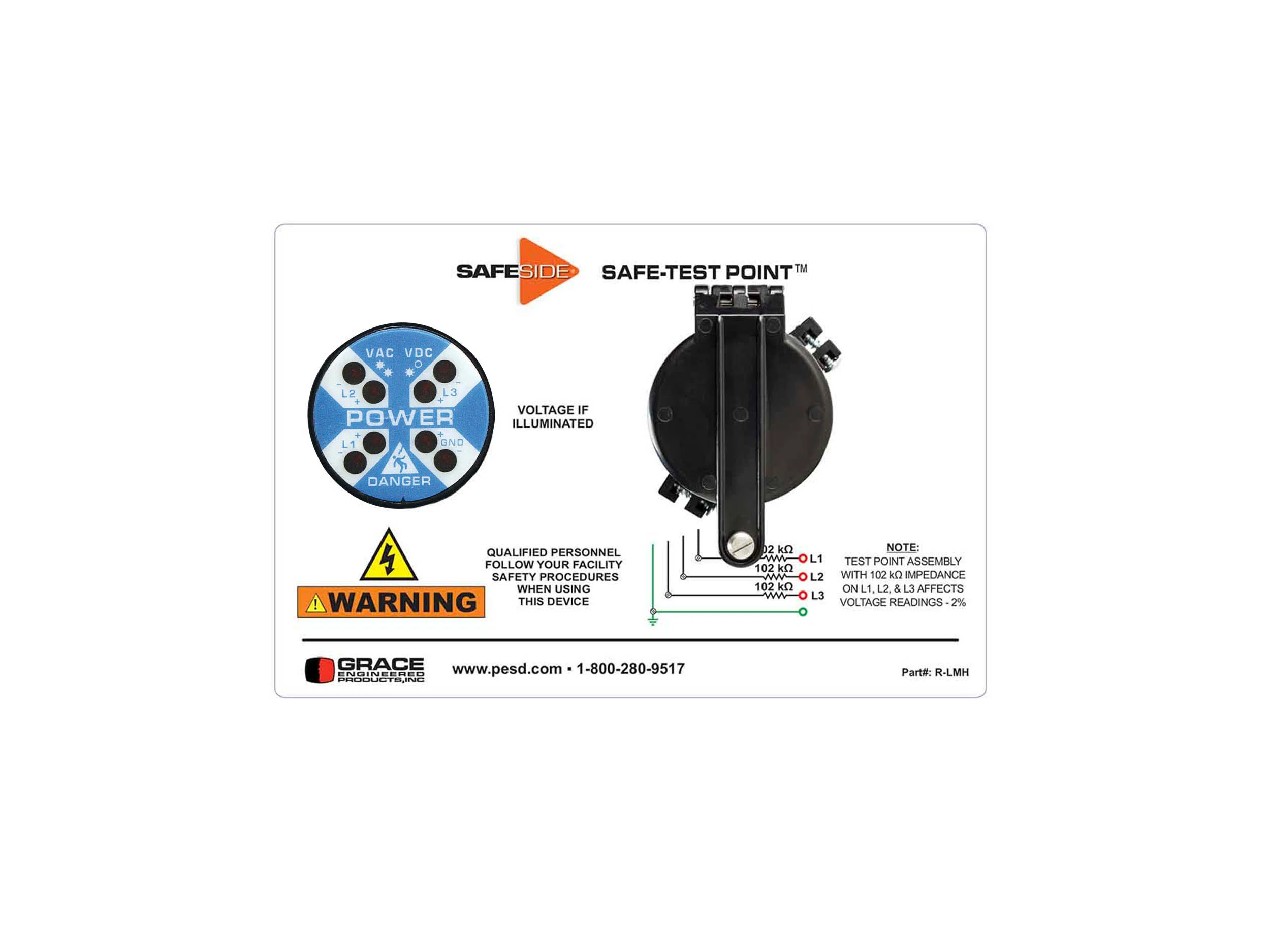 R-3W2MT-LMH Voltage Indicator, 40 to 600 V AC