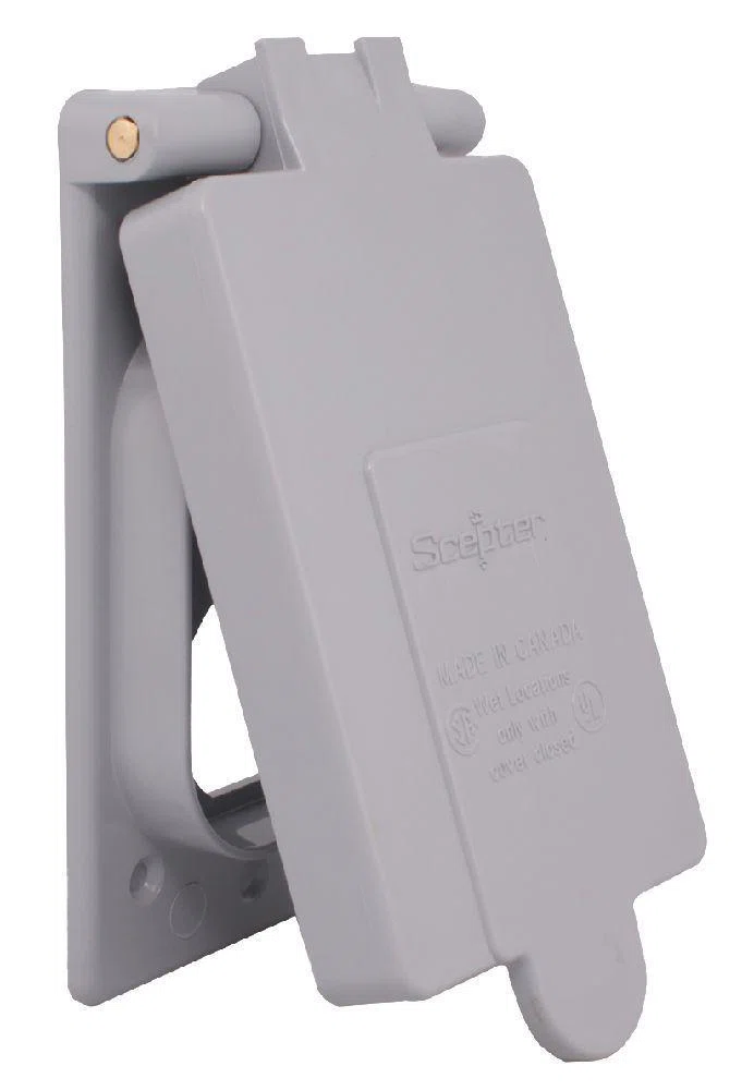 077993 Scepter Weatherproof Outlet Box Cover, Duplex Receptacle, PVC