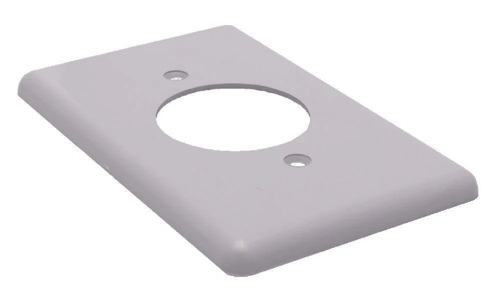 077619 Scepter F Series Non-Corrosive Cover Plate, Single Receptacle Cover, PVC