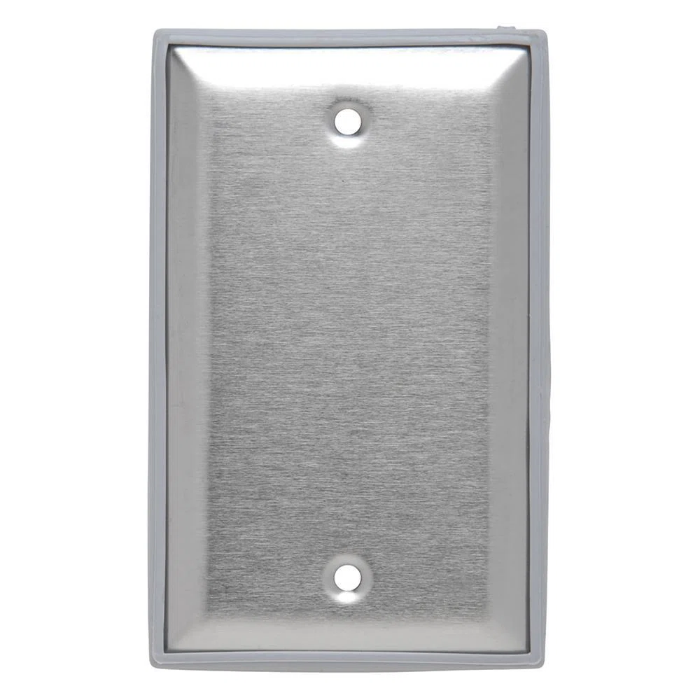 WP13 Blank Weatherproof Outlet Box Cover, 2.785 in W, Stainless Steel