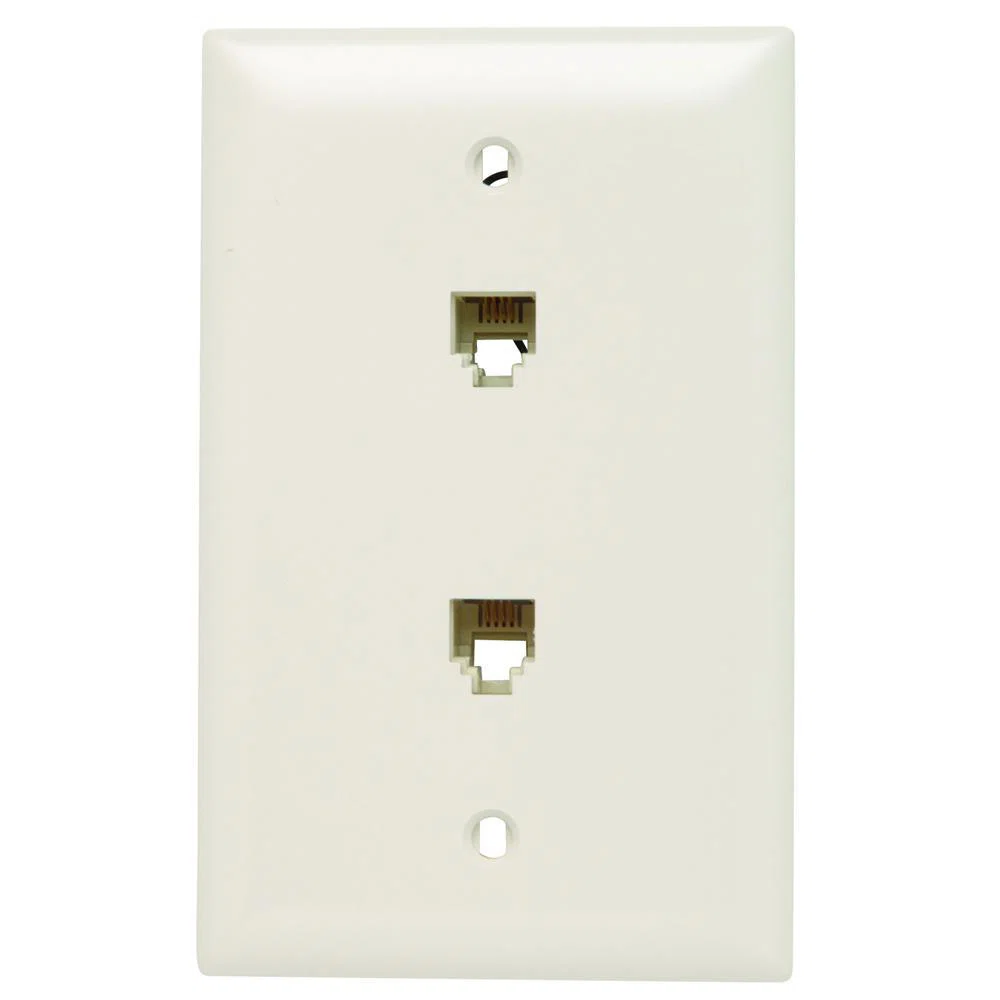 TPTE2-LA TPTE1 1-Gang Modular Jack With Wallplate, Wall Mount