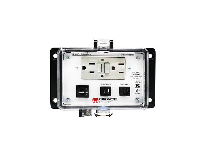 P-R2#2-M2RF5 Bulkhead Panel Interface Connector, Polycarbonate Housing