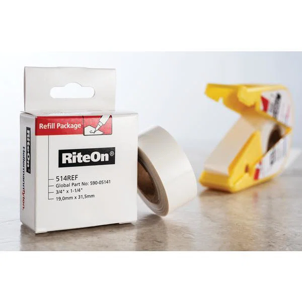 175REF Self-Laminating Rite-On Label Refill, White Marker, Type 100 Vinyl