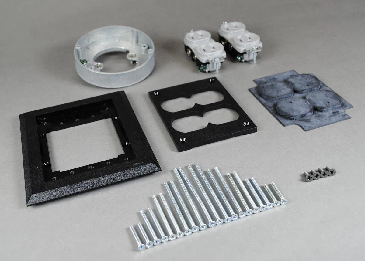 S175BLK Source 1 Unassembled Double Power Activation, 4-3/4 in L x 5-3/4 in W, Duplex Cover, Polycarbonate