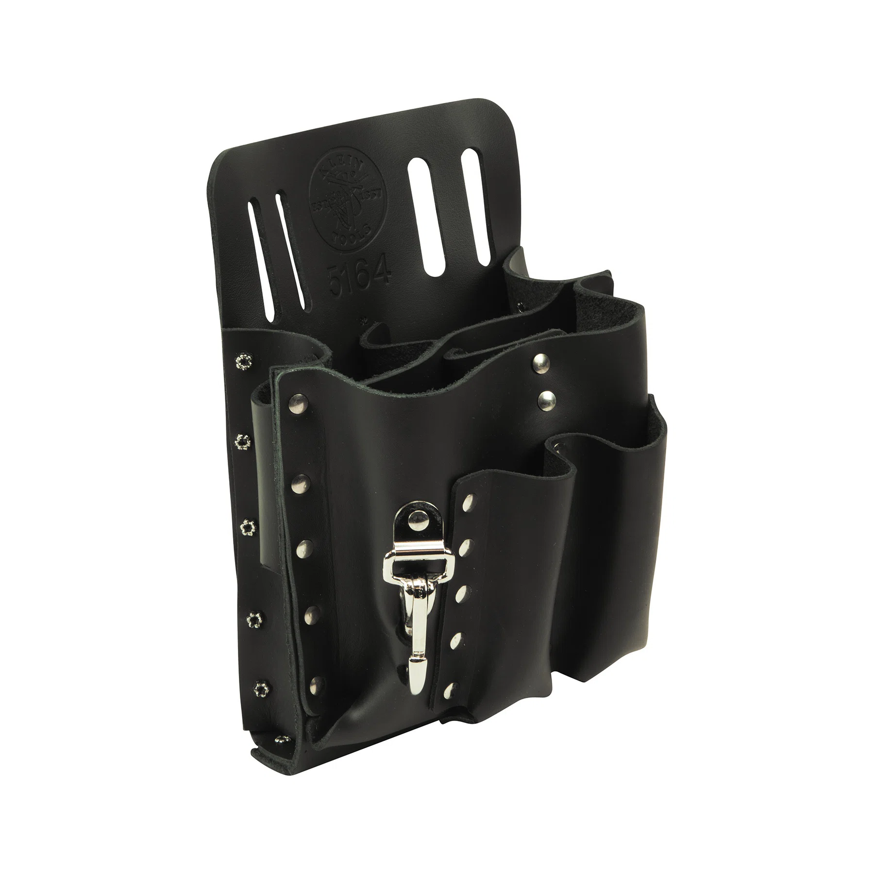 5164 8-Pocket Tool Pouch, Leather, Black